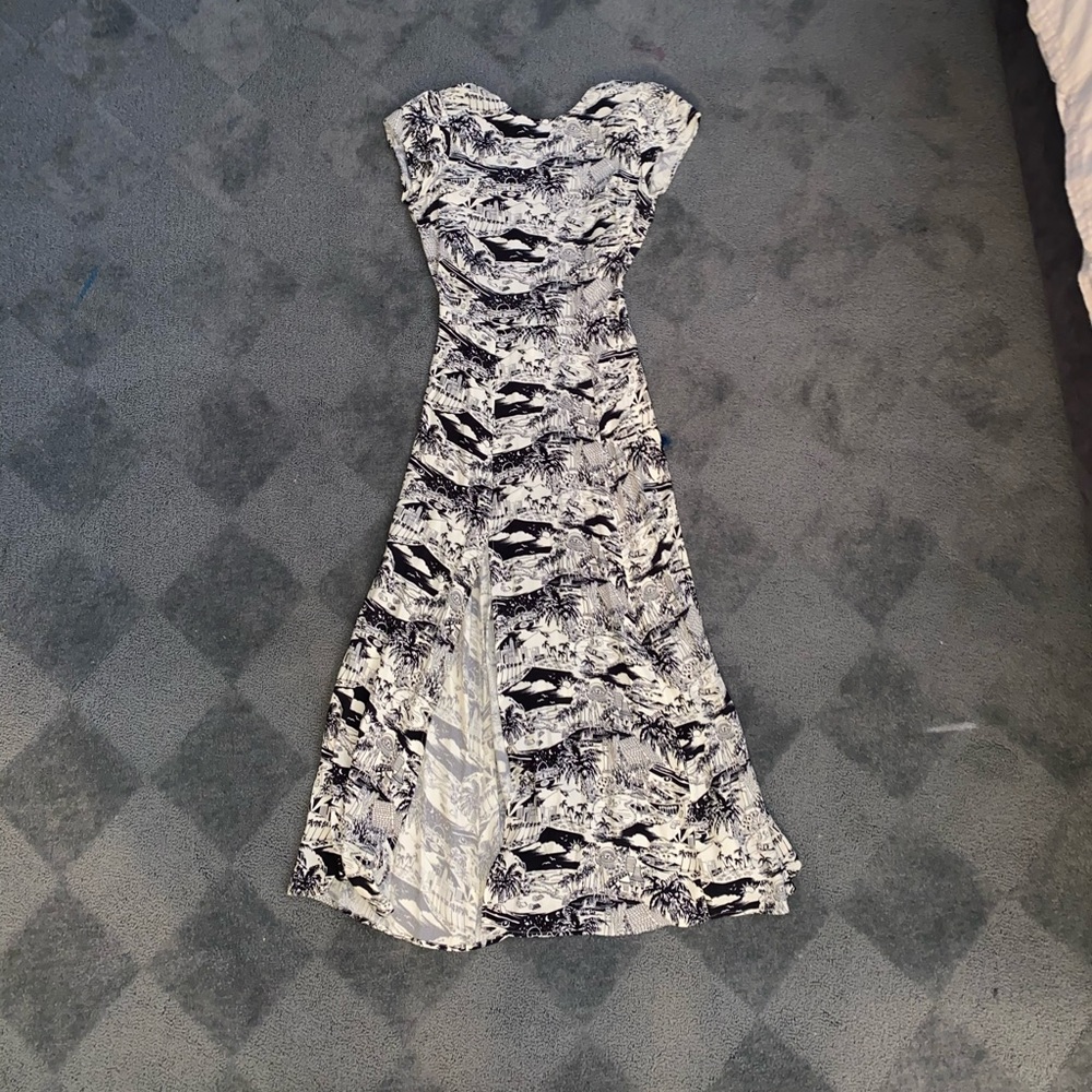 Reformation open back midi dress